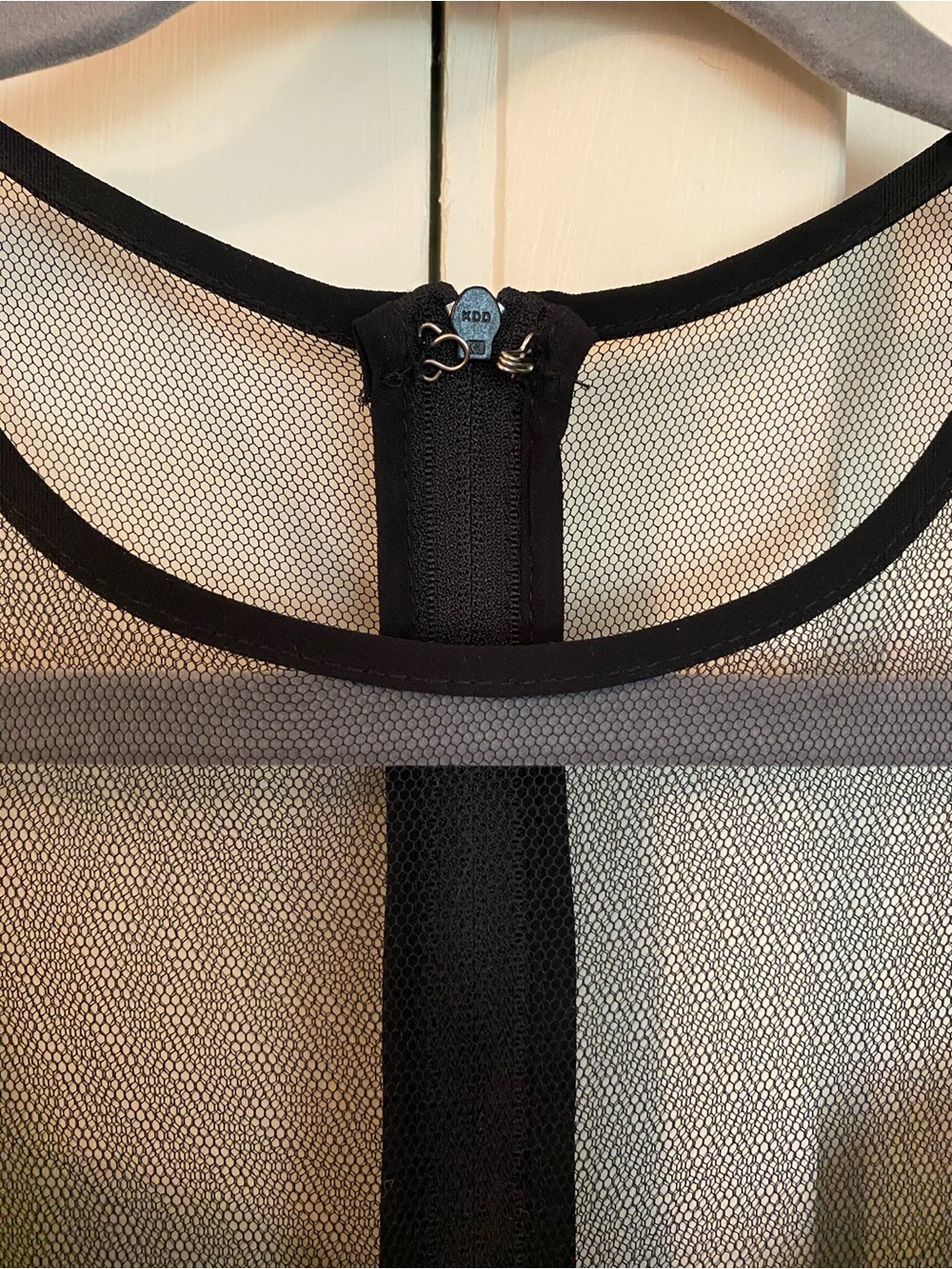 Tobi Black Dress with Mesh Insets - Picture 3 of 6